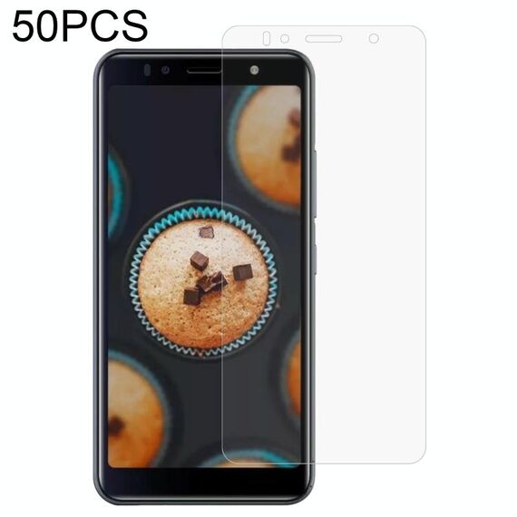 50 PCS 0.26mm Film di vetro temperato 9h 2.5D per ITEL A36