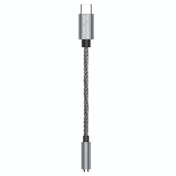 Ta12-R2 USB-C / Type-C maschio a 3,5 mm audio femmina singolo cristallo rame rame adattatore auricolare (grigio)