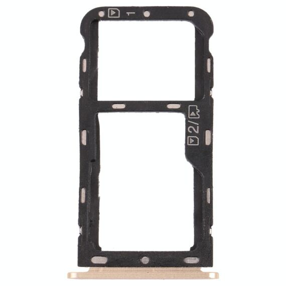 Vassoio della scheda SIM + vassoio di scheda micro SD per ZTE BLADE V9 (oro)