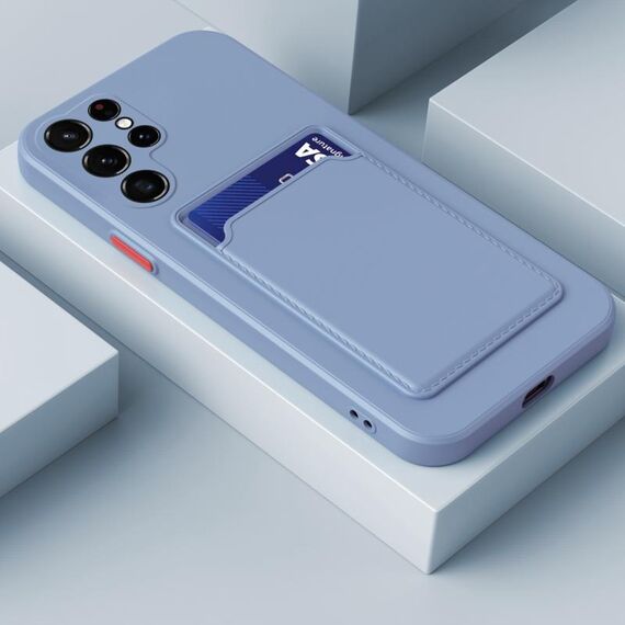 Per Samsung Galaxy S22 Ultra 5G Skin Feel card a contrasto Colore tasto TPU Cassa del telefono TPU (grigio)