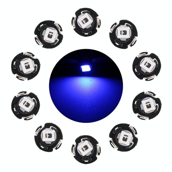 10 PCS 0.5W T3 Pannello strumenti LED Light Dashboard Indicator Lampadina (luce blu)