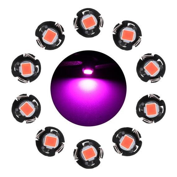 10 PZ 0.5W T3 Pannello strumenti LED Light Dashboard Indicatore Lampadina (luce rosa)