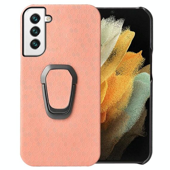 Per Samsung Galaxy S22 5G porta anello a nido d'ape (rosa)