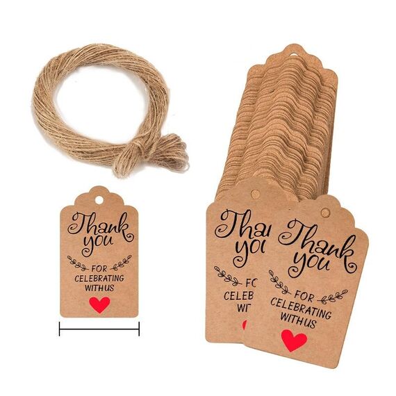 5 borse da 100 pz / borsa Tag regalo di carta Kraft Hang Tags (L-15)