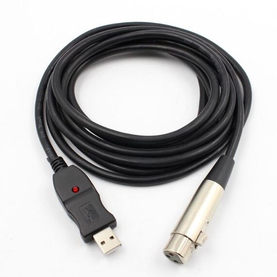 Connessione per microfono 3M Cavo del computer USB a XLR (nero)