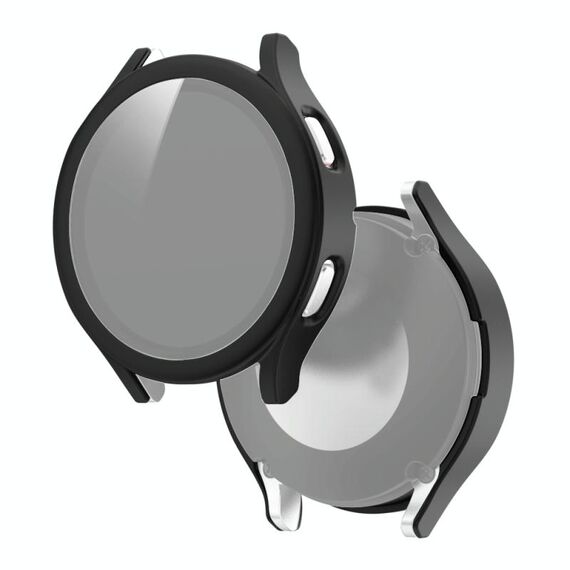 Per Samsung Galaxy Watch4 40mm PC smerigliato + custodia protettiva integrata in vetro temperato (nero)