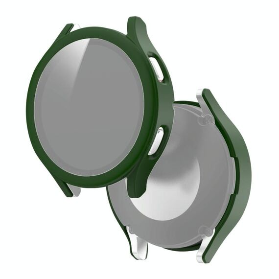Per Samsung Galaxy Watch4 40mm PC smerigliato PC + custodia protettiva integrata in vetro temperato (verde)