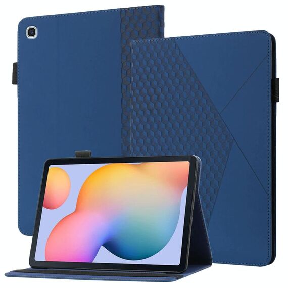 Per Samsung Galaxy Tab S6 Lite SM-P610 / T615 Pelle Rhombus Sensazione della pelle orizzontale Flip Tablet Caso in pelle con slot e supporto per carte (Royal Blue)