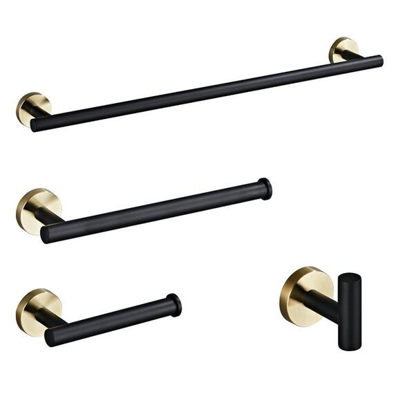 4 pz / set 4504604G 304 Asciugamani in acciaio inox Set asciugamani portasciugamani, dimensioni: 50 cm