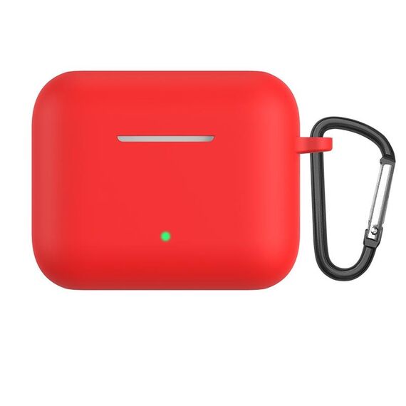Custodia protettiva per auricolari in silicone a colori solido con gancio per onore auricolari X2 (rosso)