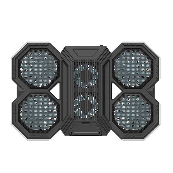 F12 6 FANS USB Semiconductor Computer Radiatore del computer Radiatore con supporto per telefono, Colore: luce blu