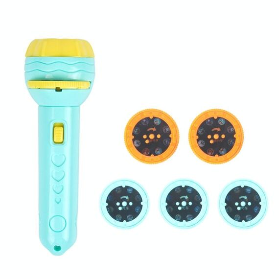 3 Set Bambini Educazione precoce Torcia di proiezione luminosa, specifica: verde + 40 modelli