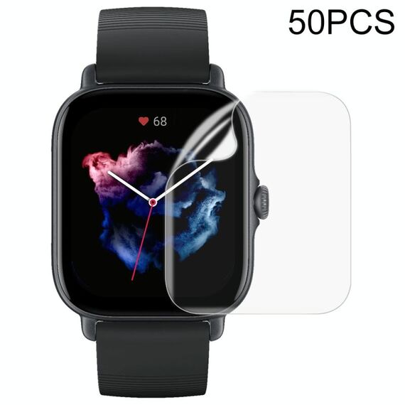 50 PCS curvo 3D Materiale composito Schermo per film soft Pellicola per AmazFit GTS 3