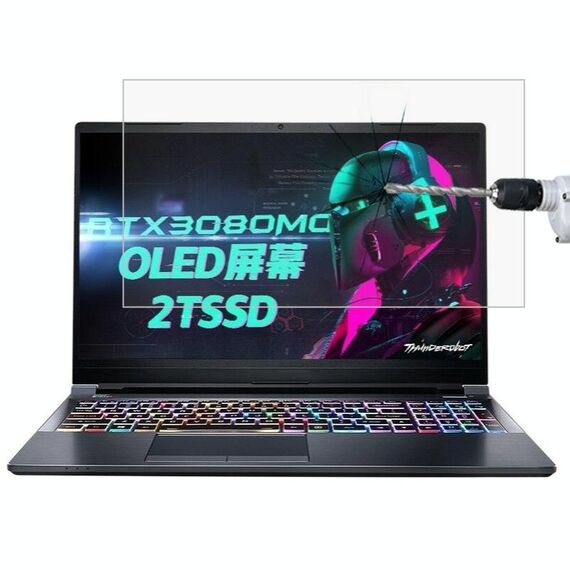 Per Thunderobot 911 P1 15.6 pollici Schermo per laptop Pellicola protettiva in vetro temperato HD