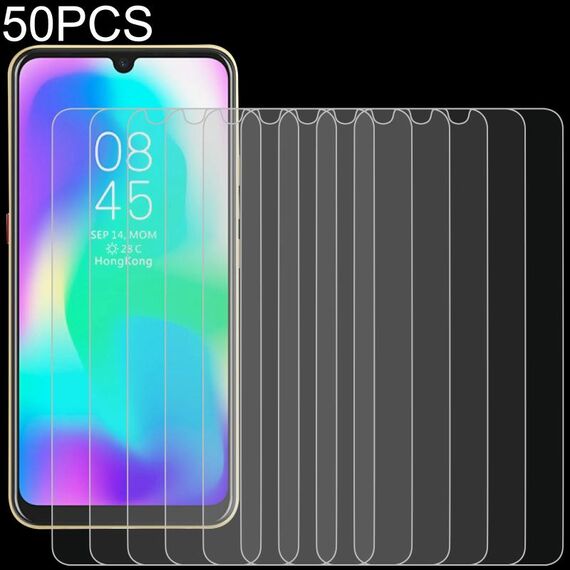 50 PCS 0.26mm 9h 2,5D Pellicola in vetro temperato per Tecno Pouvoir 3 Plus