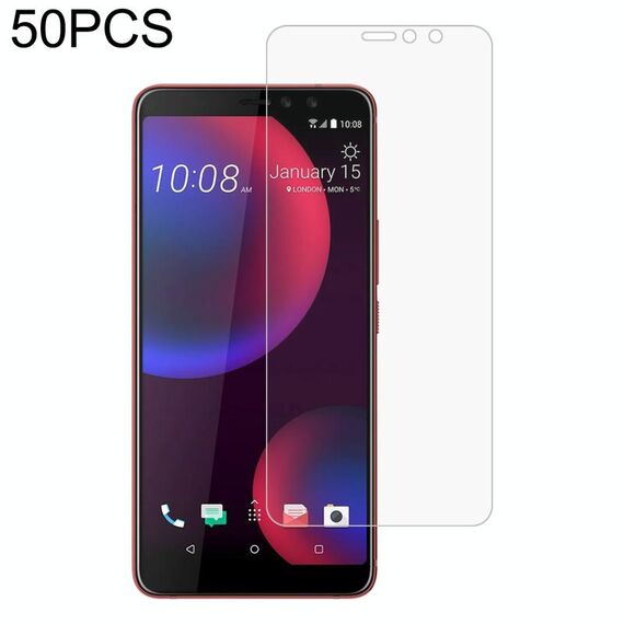 Film di vetro temperato da 50 pezzi 0.26mm 9h 2.5D per gli occhi HTC U11