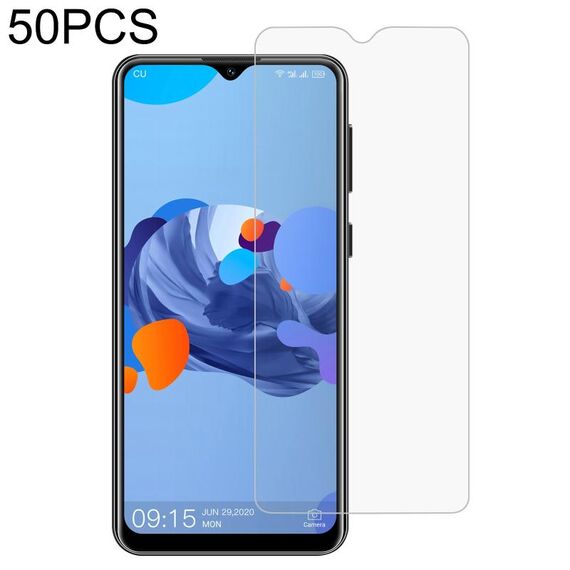 Film di vetro temperato da 50 pezzi 0.26mm 9h 2.5D per Oukitel C19