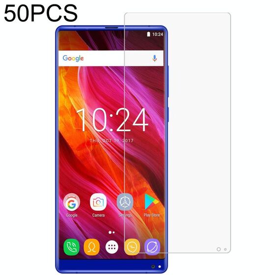 50 PCS 0.26MM Film in vetro temperato 9h 2.5D per Oukitel Mix 2
