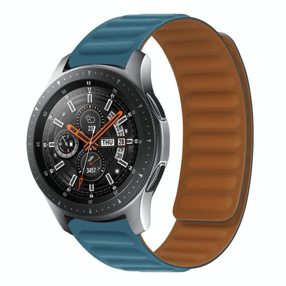 Banda di orologi magnetici in silicone per Huawei Watch GT2 46mm, larghezza: 22mm (blu)