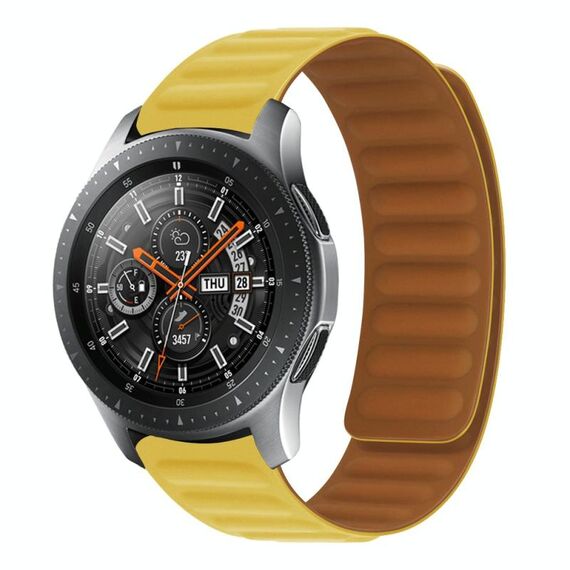 22 mm Silicone Magnetic Watch Band for Honor Watch Magic (Yellow)
