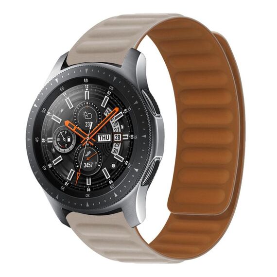 22mm Silicone Magnetic Watch Band for Honor Watch Magic (Khaki)