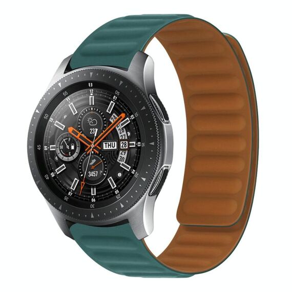 22mm Silicone Magnetic Watch Band for Honor Watch Magic (Malachite Green)