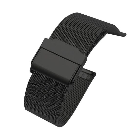 Per Huawei Honor Watch ES in acciaio inox Milan Doppia assicurazione fibbia cinturino (nero)