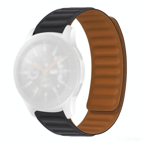 Cinturino per orologio magnetico in silicone per Huawei GT 3 42mm (nero)