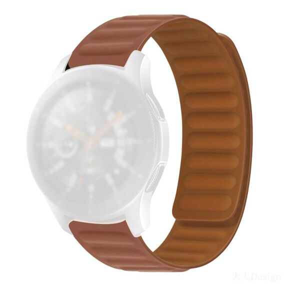 Cinturino per orologio magnetico in silicone per Huawei GT 3 42mm (marrone)