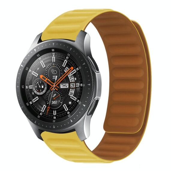 Cinturino per orologio magnetico in silicone per Huawei GT 2 42mm (giallo)