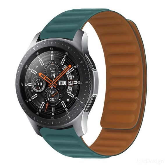 Cinturino per orologio magnetico in silicone per Huawei GT 2 42mm (verde malachite)