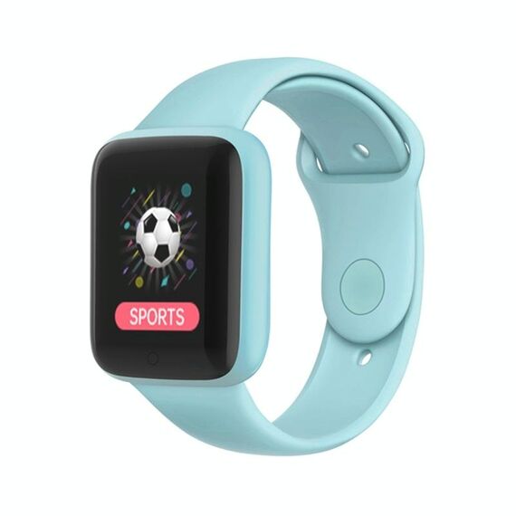 Orologio intelligente dello schermo a colori D20S da 1,44 pollici, supporto per il monitoraggio della frequenza cardiaca / monitoraggio della pressione sanguigna / monitoraggio dell'ossigeno del sangue / monitoraggio del sonno (blu)