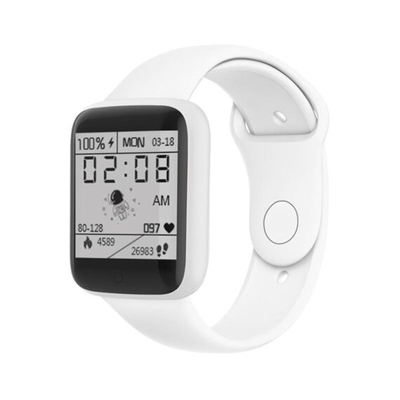 Orologio intelligente dello schermo a colori D20S da 1,44 pollici, supporto per il monitoraggio della frequenza cardiaca / monitoraggio della pressione sanguigna / monitoraggio dell'ossigeno del sangue / monitoraggio del sonno (bianco)