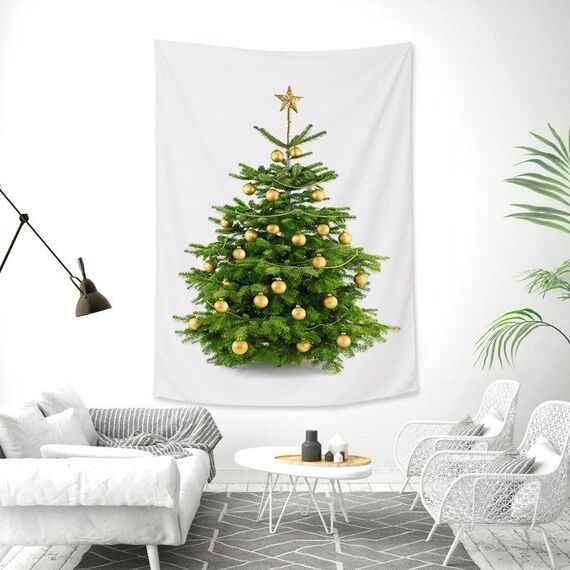 Rettangolare albero di natale Peach Skin Tapestry Mural Decoration Decoration Tapestry, Dimensioni: 145x215cm (9)