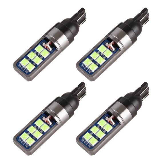 4 PCS T10 DC12V / 4W Auto Clearance Light 12LEDS SMD-3030 perline della lampada (luce ghiacciata)