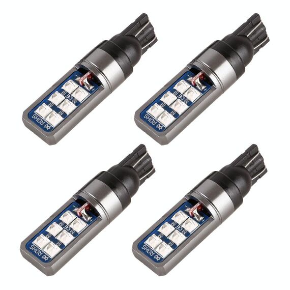 4 PCS T10 DC12V / 4W Auto Clearance Light 12LEDS SMD-3030 perline della lampada (luce blu)