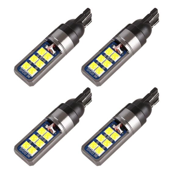 4 PCS T10 DC12V / 4W Auto Clearance Light 12LEDS SMD-3030 perline della lampada (luce bianca)