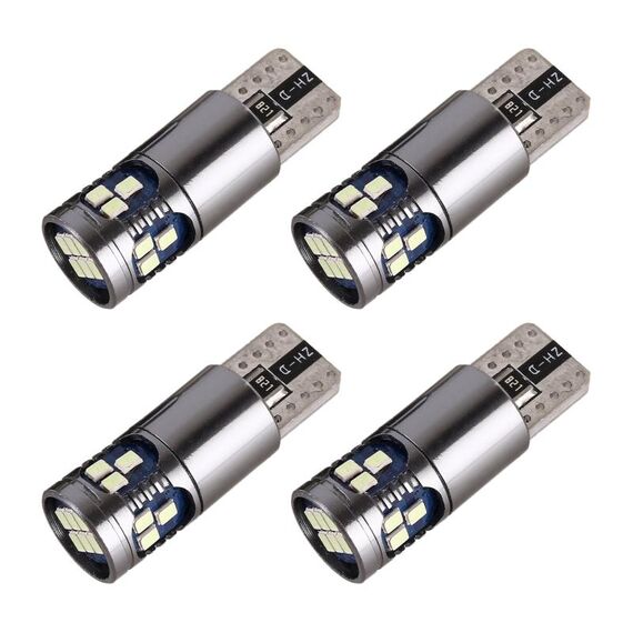 4 PCS T10 DC12V / 2.5W Auto Clearance Light 18eds SMD-3020 Lampada perline (Ice Blue Light)