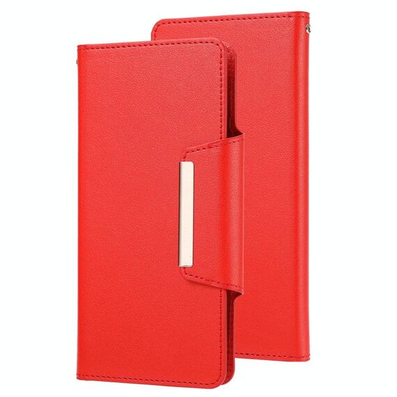 Per Samsung Galaxy S21 Ultra 5G custodia a flip orizzontale a flip universitaria ultra-sottile con slot e portafoglio con carta (rosso)