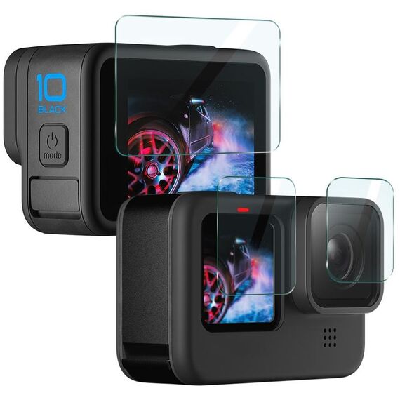 Per GOPRO HERO10 BLACK IMAK 3 IN 1 Lente per fotocamera e schermo in vetro temperato