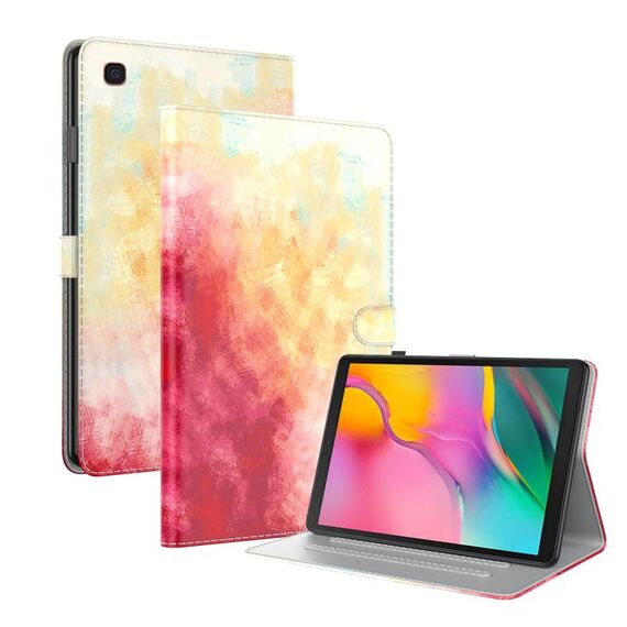 Per Samsung Galaxy Tab A 10.1 2019 T515 / T510 Tensione ACQUATORE ACQUISTA PELLE SENTIRE MAGNETICO Horizontal flip custodia in pelle PU con titolare e carte Slot e cornice per foto (ciliegio a primavera)