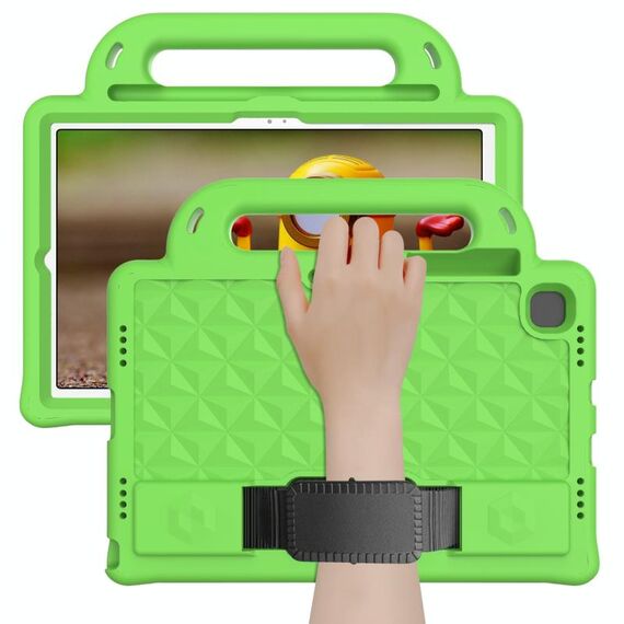 Per Lenovo TAB M10 PLUS TB-X606 10.3 Diamond Series EVA Anti-caduta antiurto antiurto manica protettiva con shell custodia con supporto e cinturino (verde)