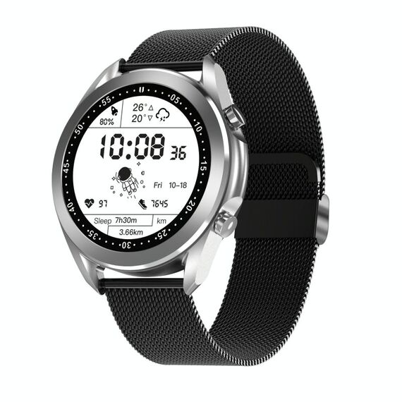 Schermo a colori DW95 da 1,28 pollici Smart Smart Watch, IP67 Impermeabile, Watchband in acciaio, supporto Bluetooth Chiamata / Monitoraggio della frequenza cardiaca / Monitoraggio della pressione sanguigna / Monitoraggio dell'ossigeno del sangue / Monito
