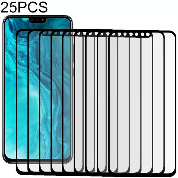 Per Huawei Honor 9X Lite 25 PCS Full Glue Pellicola in vetro temperato a schermo intero (nero)