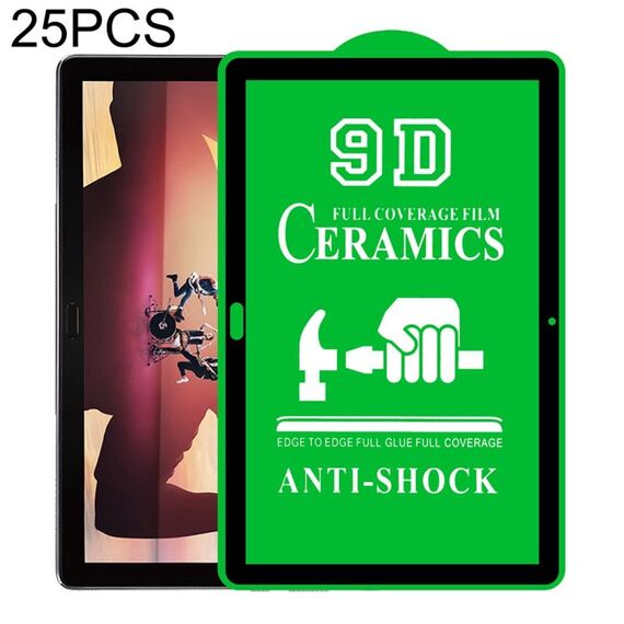Per Huawei MediaPad M5 Lite 10.1 pollici 25 PCS 9D Full Schermo intero Pellicola in ceramica