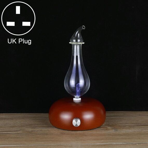 Spruzzatore automatico di alcol per macchina per aromaterapia con diffusore di olio essenziale di legno, specifica spina: spina UK (marrone scuro)