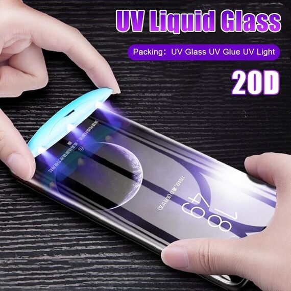 Per la galassia S20 + UV Liquid Curved Glue Full Schermo a schermo intero Pellicola in vetro temperato
