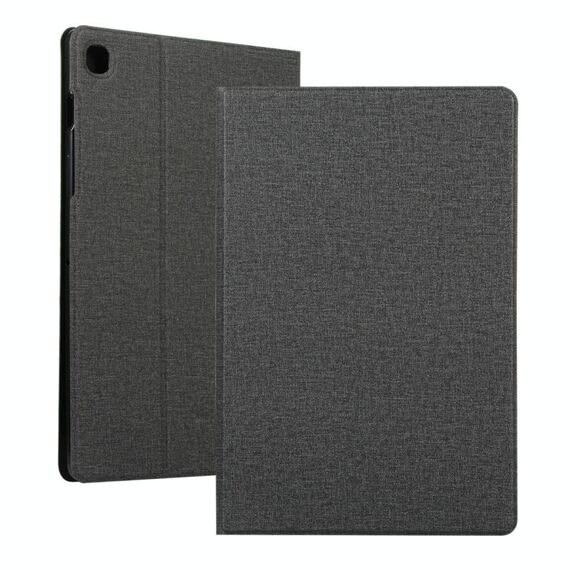 Per Galaxy S6 Lite P610 Custodia protettiva in TPU in tessuto universale per voltaggio con supporto (nero)