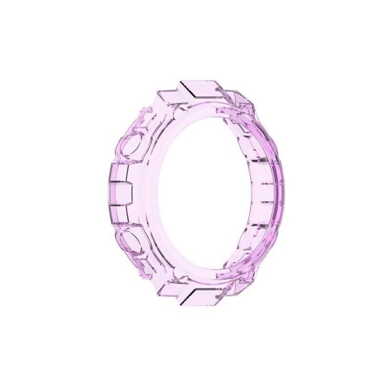 Per Huami Amazfit T-Rex A1918 Tyrannosaurus TPU Custodia per orologio (Viola trasparente)