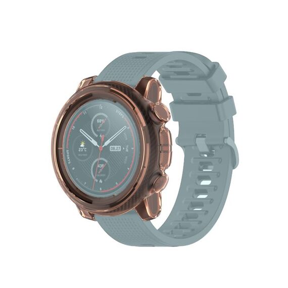 Per Amazfit 3 Custodia per orologio in silicone TPU trasparente (arancione trasparente)